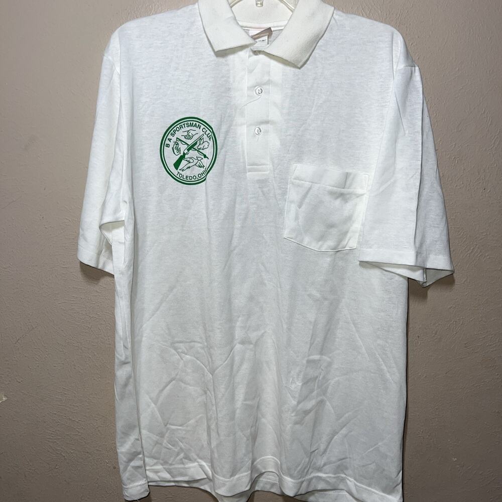 Men’s Vintage B A Sportsman Club By Hartwell Pocket Polo Size XL USA Made Toledo